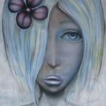 FLOWER CHILD - 3 ft x 5 ft mixed media on canvas